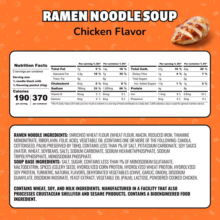 Maruchan Ramen Noodle Soup, Chicken Flavor Instant Noodles, 3 oz (Pack of 1)