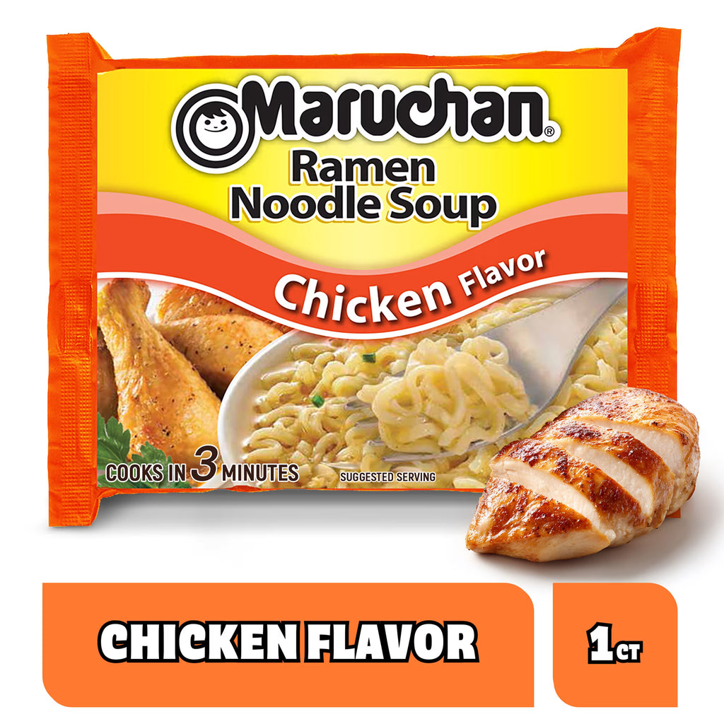 Maruchan Ramen Noodle Soup, Chicken Flavor Instant Noodles, 3 oz (Pack of 1)